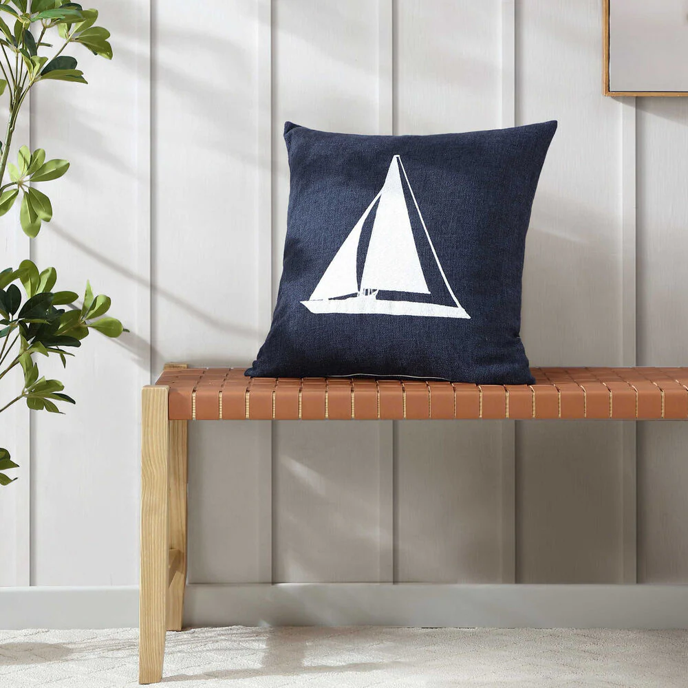 Sailboat Horizons Navy Decorative Pillow 6 Sailboat Horizons Navy Decorative Pillow