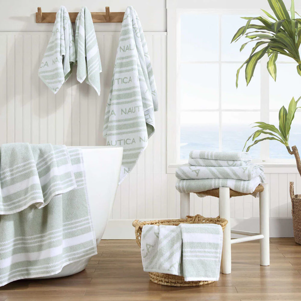 Windward Green 6-Piece Towel Set 3 Windward Green 6-Piece Towel Set