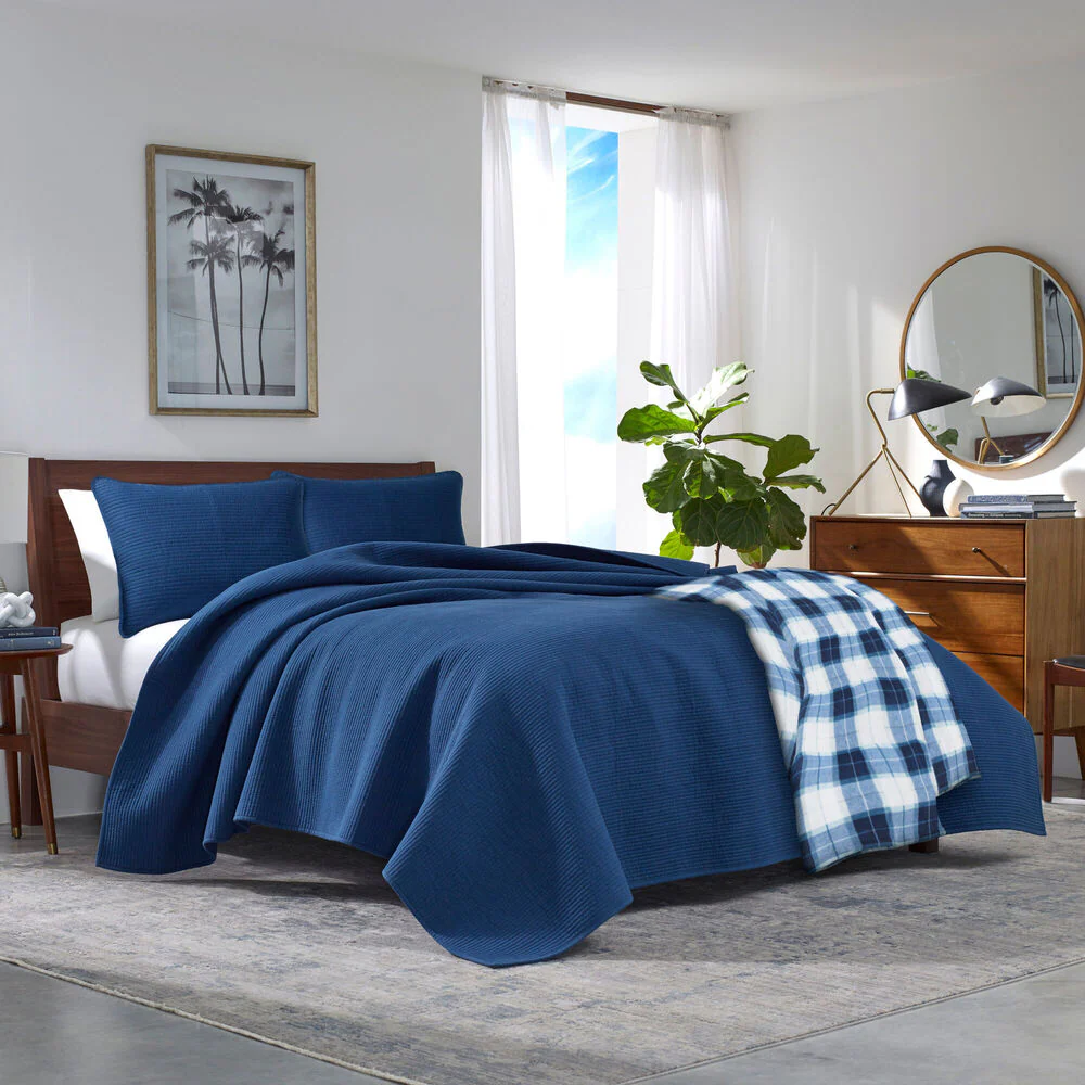 NORTHSAIL PLAID BLUE TWIN BLANKET 1 NORTHSAIL PLAID BLUE TWIN BLANKET