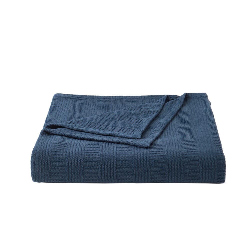 ROPE STRIPE NAVY KING BLANKET 2 ROPE STRIPE NAVY KING BLANKET