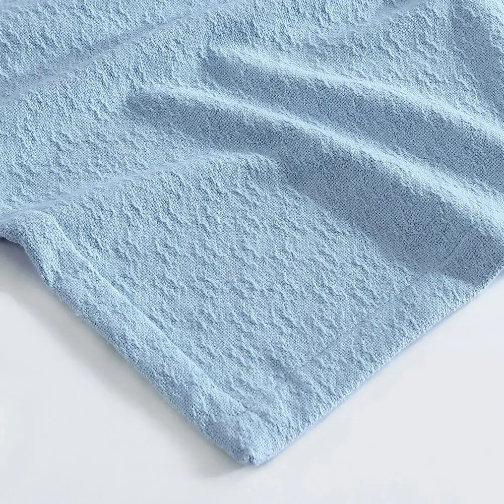 Ripple Cove Blue Twin Blanket 4 Ripple Cove Blue Twin Blanket