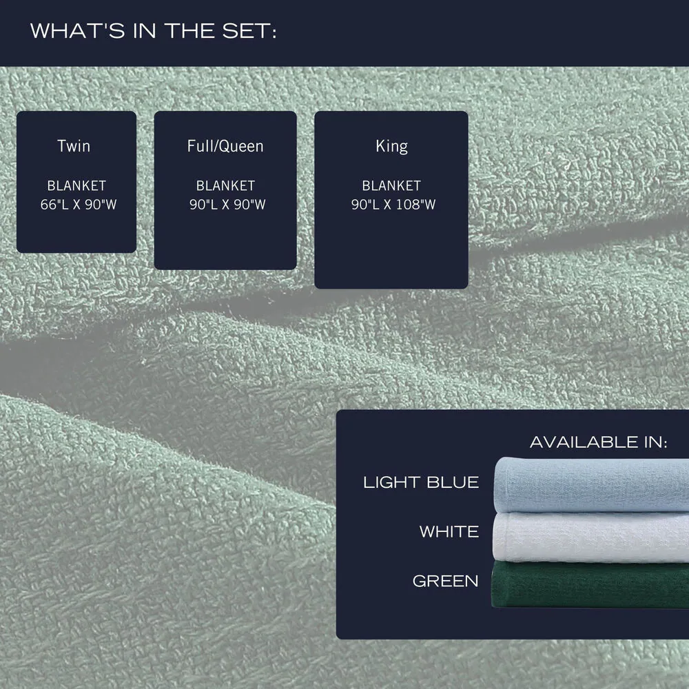 Ripple Cove Blue Twin Blanket 8 Ripple Cove Blue Twin Blanket