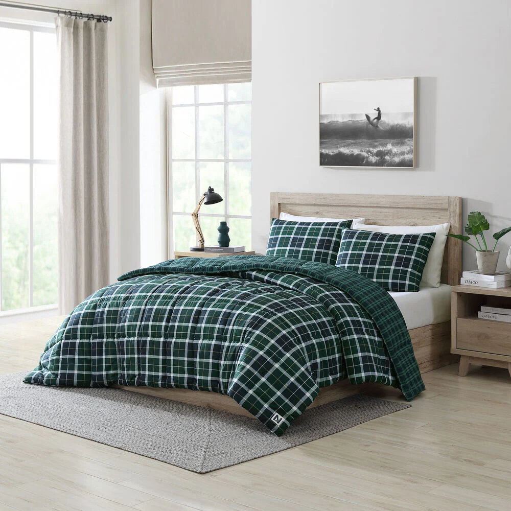 Northsail Plaid Navy Twin Reversible Duvet Cover & Sham Set 1 Northsail Plaid Navy Twin Reversible Duvet Cover & Sham Set