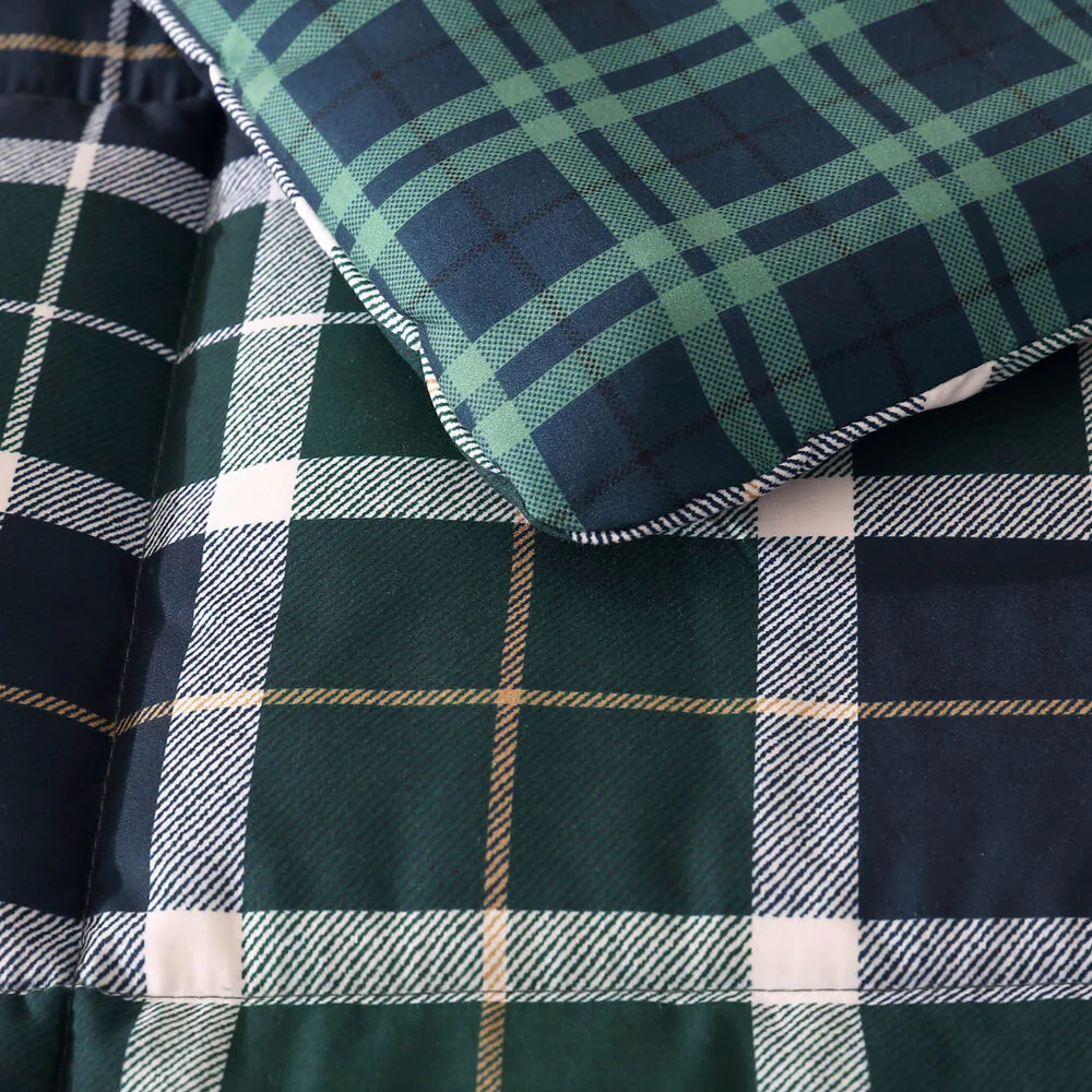 Northsail Plaid Navy Twin Reversible Duvet Cover & Sham Set 2 Northsail Plaid Navy Twin Reversible Duvet Cover & Sham Set