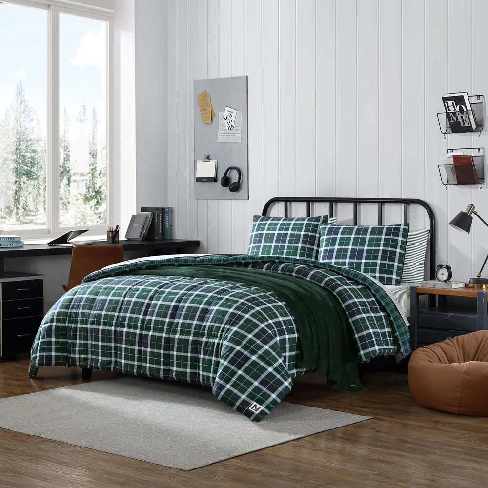 Northsail Plaid Navy Twin Reversible Duvet Cover & Sham Set 8 Northsail Plaid Navy Twin Reversible Duvet Cover & Sham Set