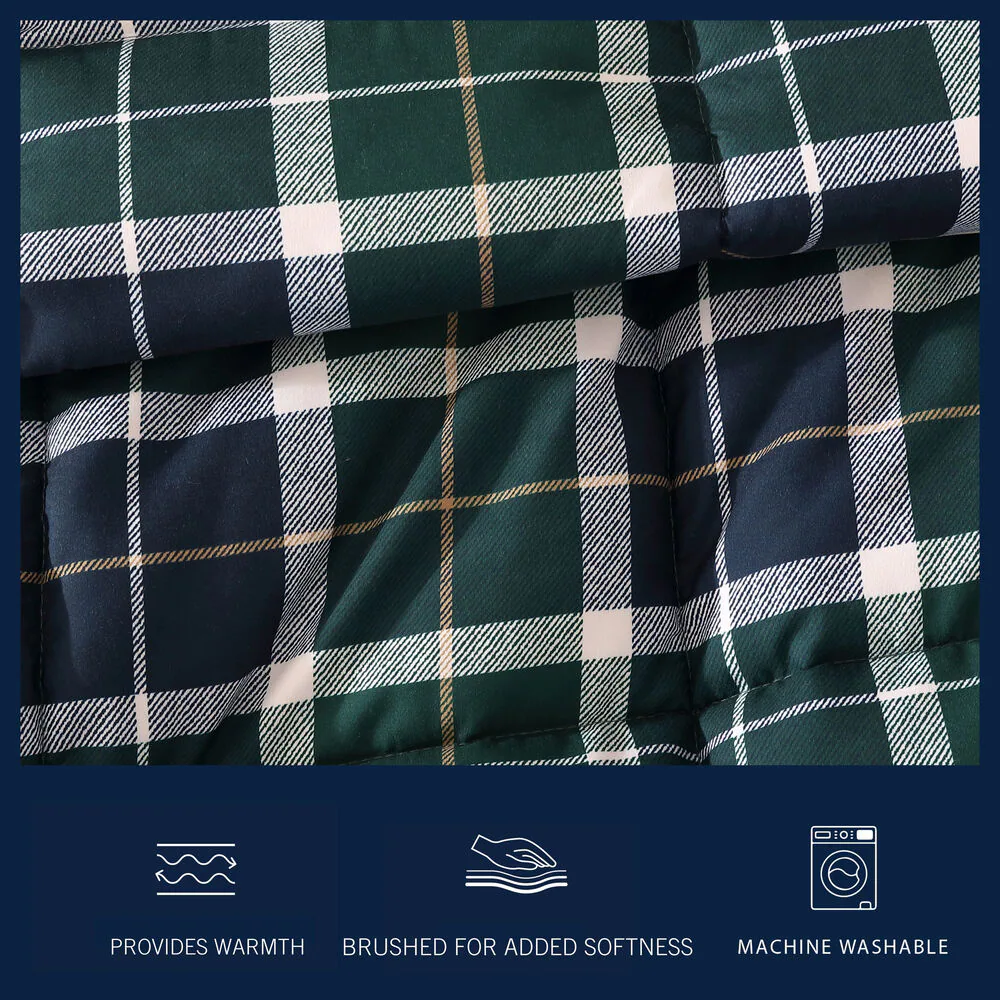 Northsail Plaid Navy Full/Queen Reversible Duvet Cover & Sham Set 7 Northsail Plaid Navy Full/Queen Reversible Duvet Cover & Sham Set