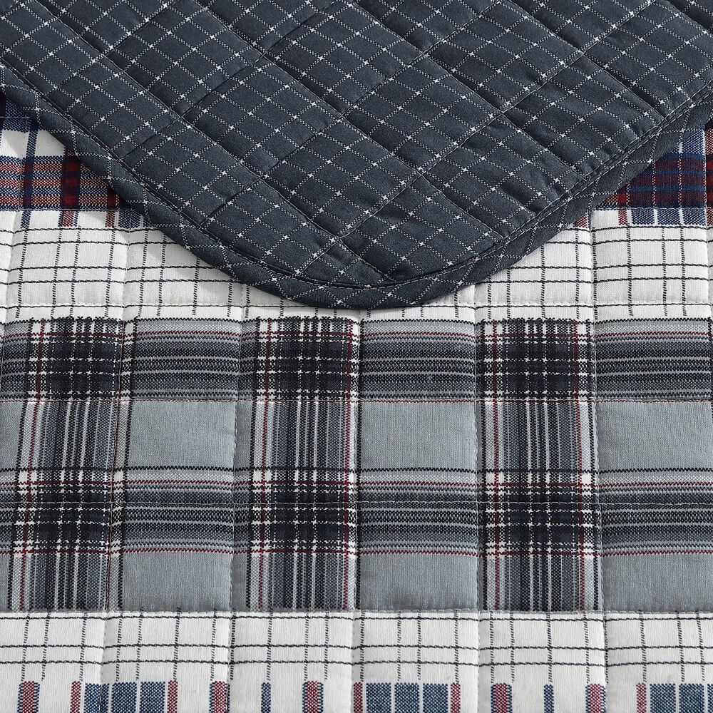 Marina Cove Grey King Reversible Quilt & Sham Bonus Set 4 Marina Cove Grey King Reversible Quilt & Sham Bonus Set