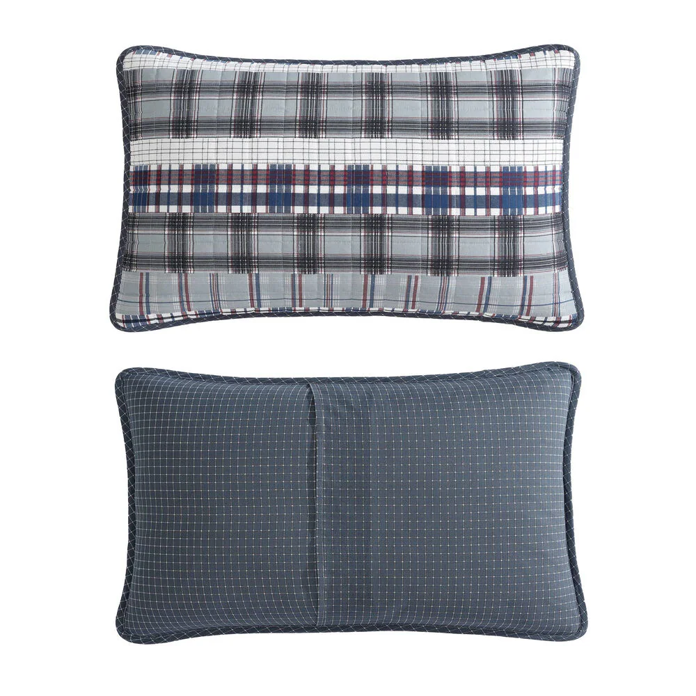 Marina Cove Grey King Reversible Quilt & Sham Bonus Set 6 Marina Cove Grey King Reversible Quilt & Sham Bonus Set