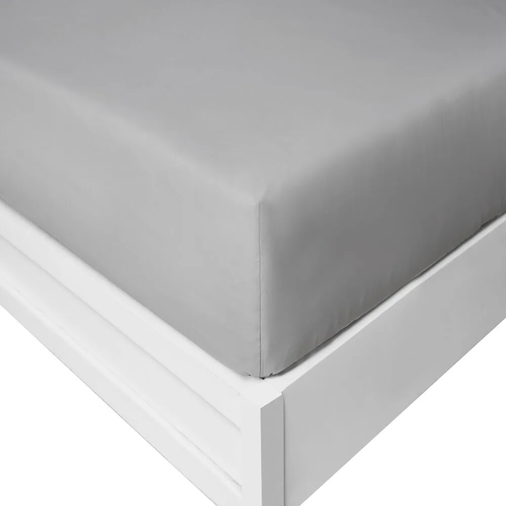 SOLID GREY TWIN XL FITTED SHEET 1 SOLID GREY TWIN XL FITTED SHEET