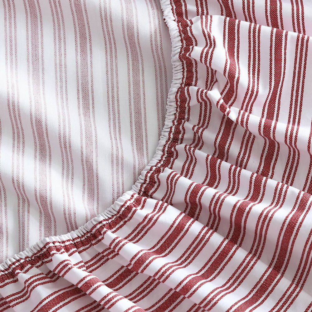 Coleridge Striped Red Full Fitted Sheet 2 Coleridge Striped Red Full Fitted Sheet