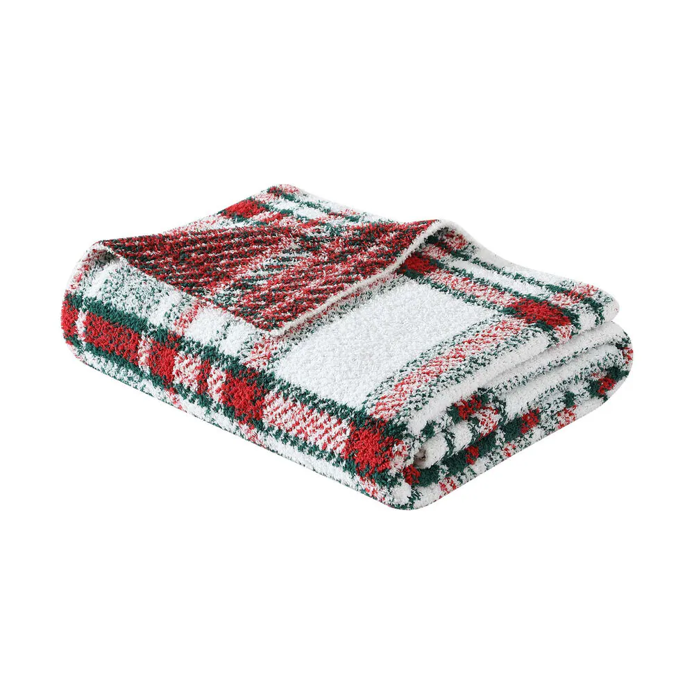 Emmet Plaid Natural Throw Blanket 1 Emmet Plaid Natural Throw Blanket