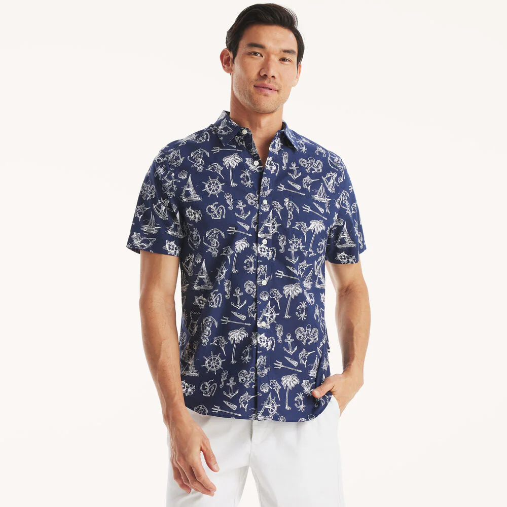 Big & Tall Printed Short-Sleeve Shirt