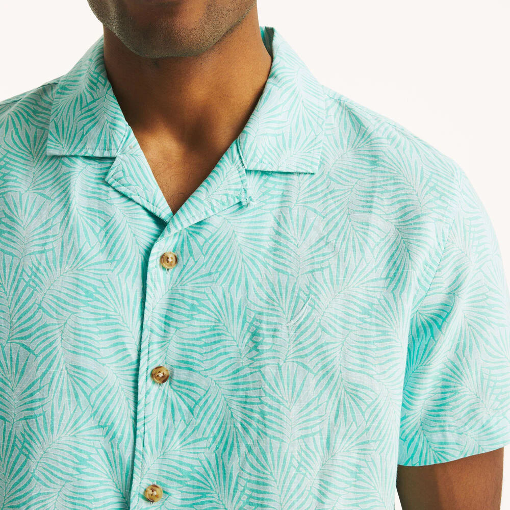 Big & Tall Printed Short-Sleeve Camp Shirt