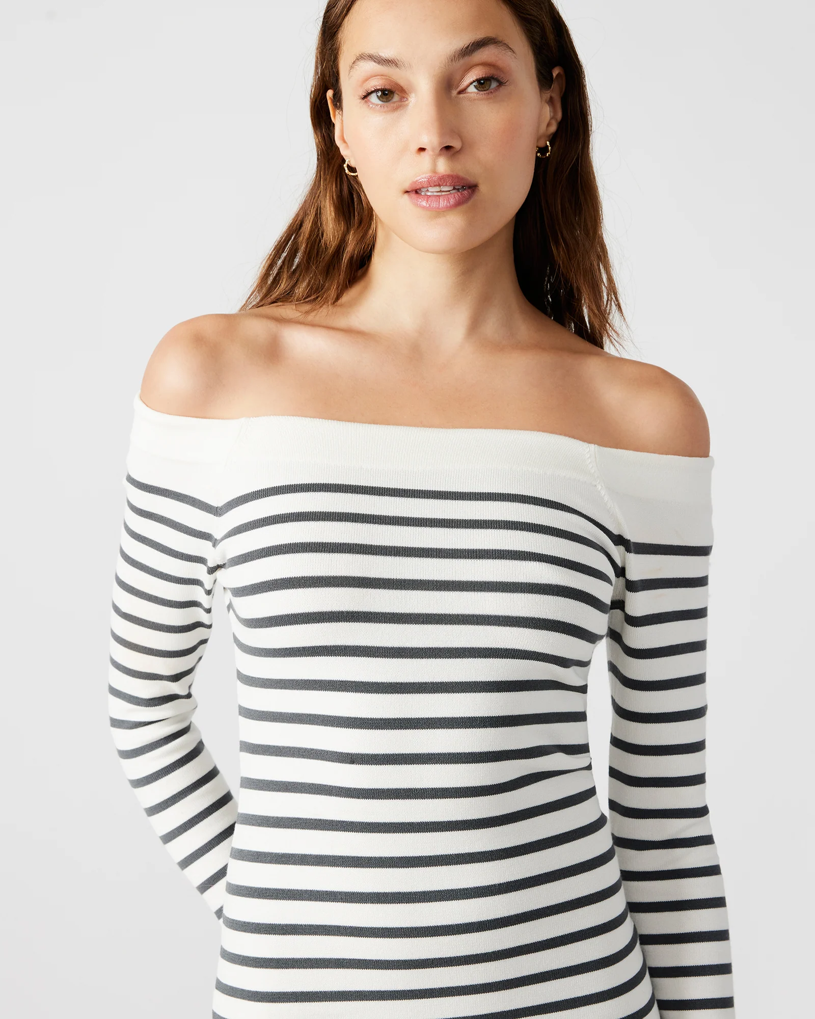 Noa Sweater Dress White/black 5 Noa Sweater Dress White/black