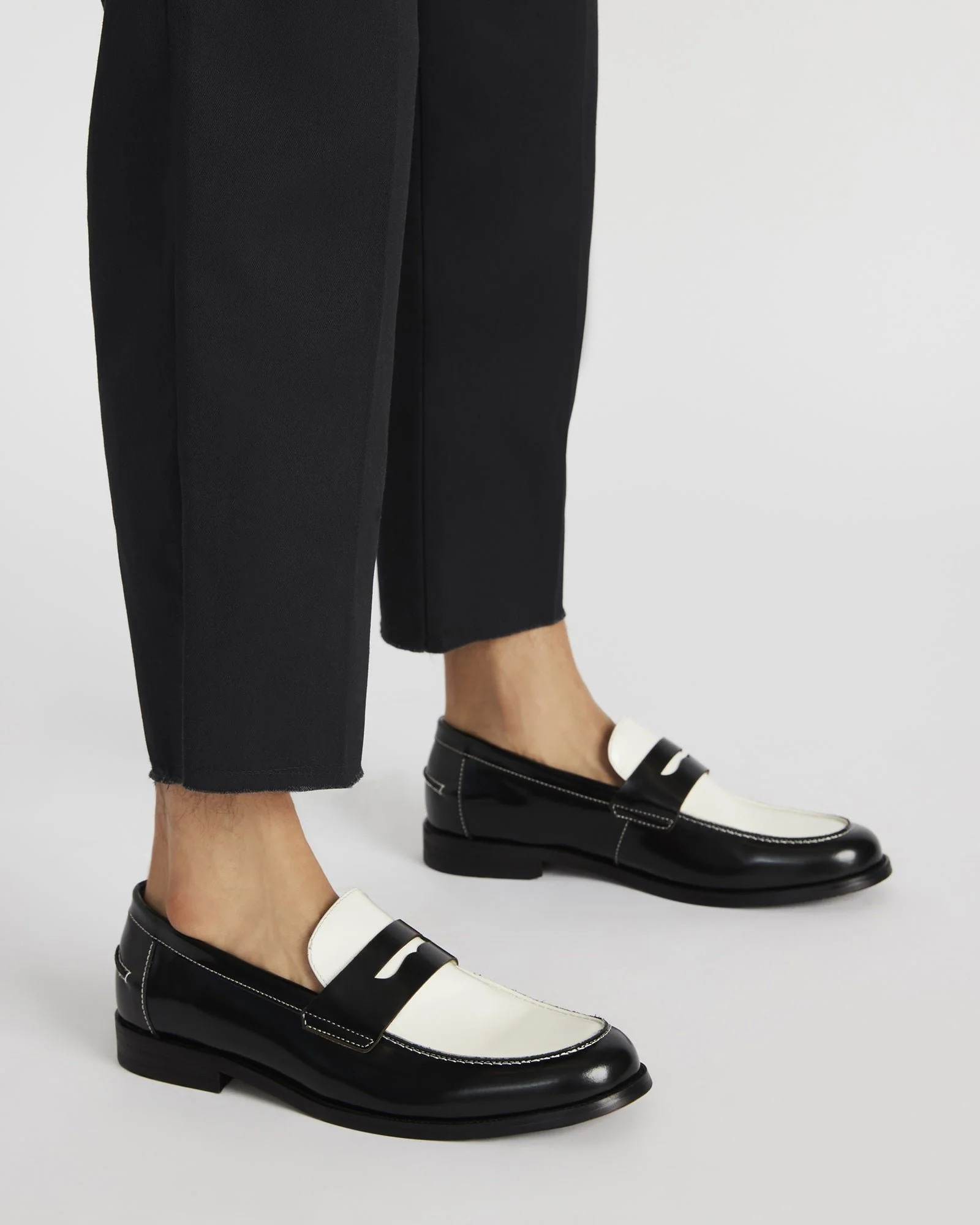 Natan Black/white Leather 2 Natan Black/white Leather