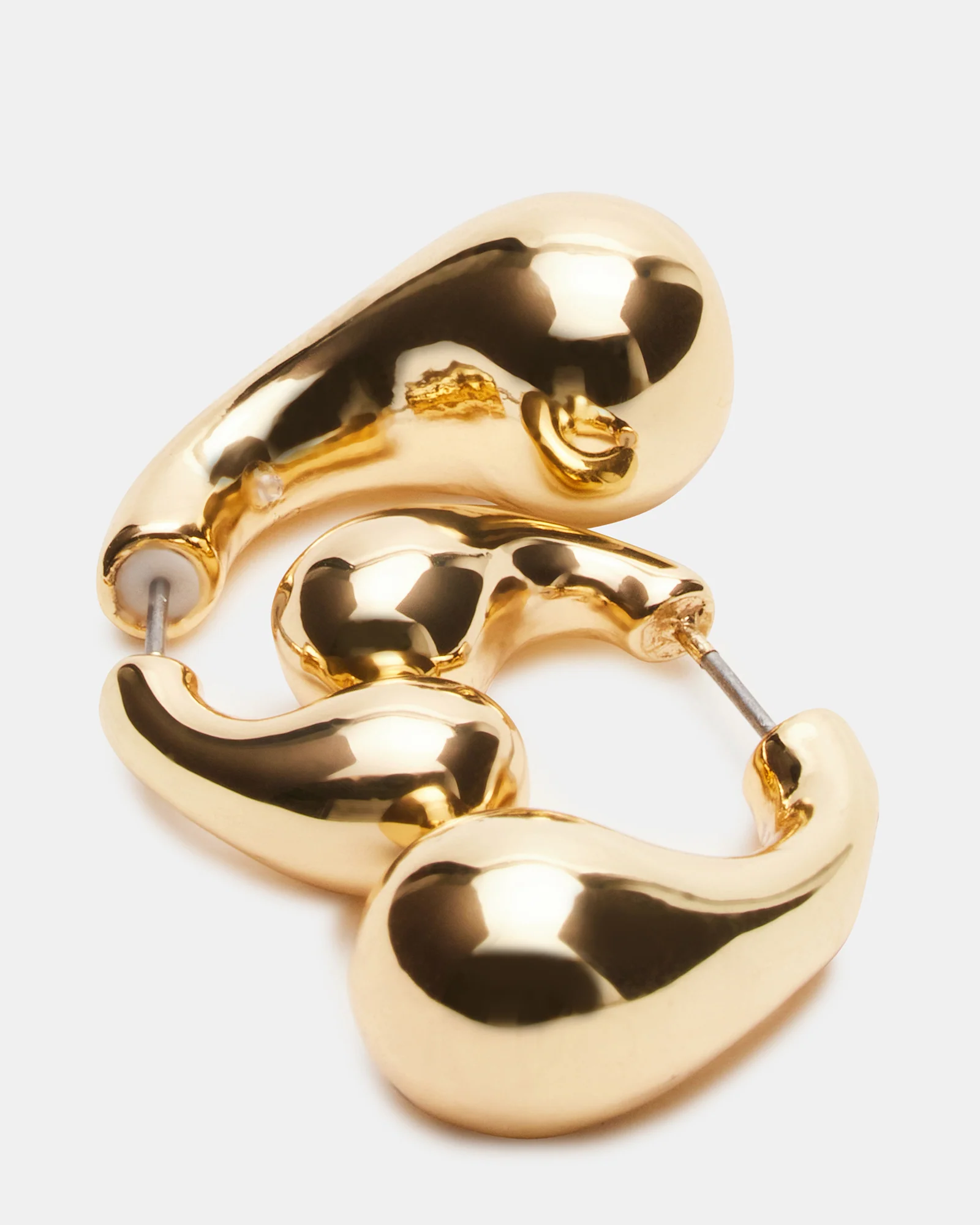 Front/back Teardrop Earrings Gold 2 Front/back Teardrop Earrings Gold