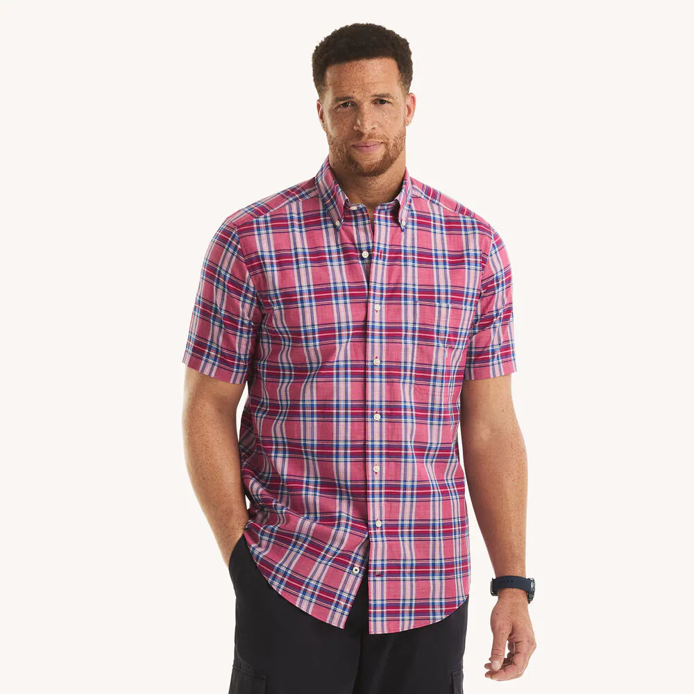 Big & Tall Plaid Short-Sleeve Shirt