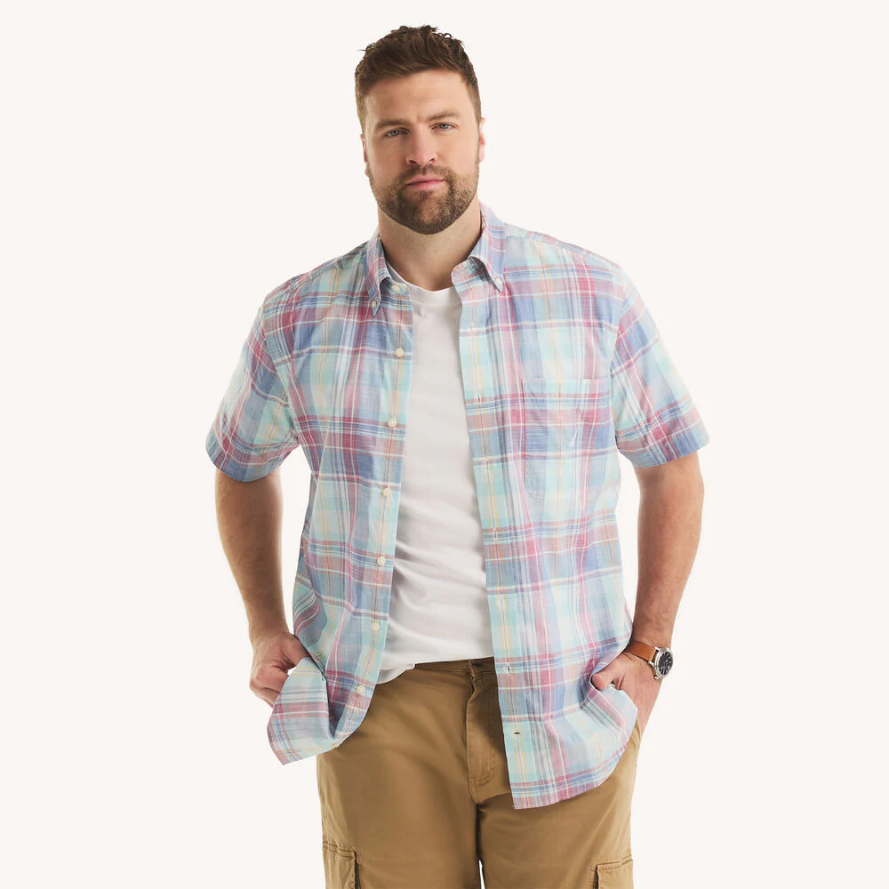 Big & Tall Plaid Short-Sleeve Shirt