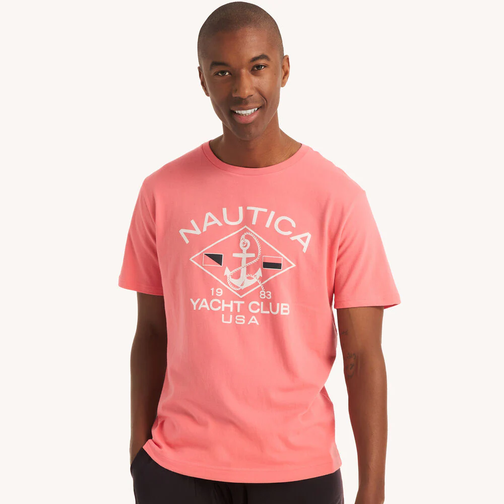 Yacht Club Anchor Graphic Sleep T-Shirt