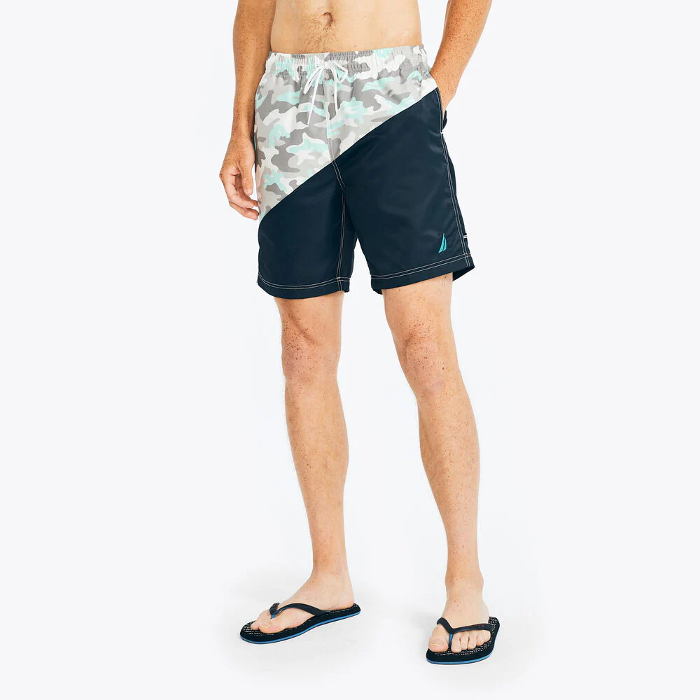 8\" DIAGONAL STRIPE QUICK-DRY SWIM