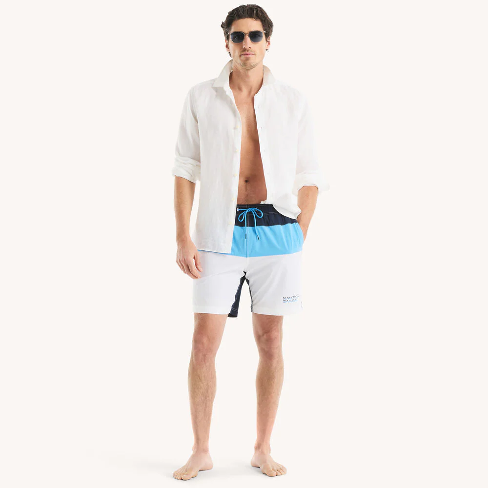 8\" Colorblock Quick-Dry Swim