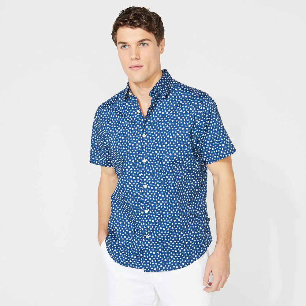 BIG & TALL CLASSIC FIT FLORAL PRINT SHIRT