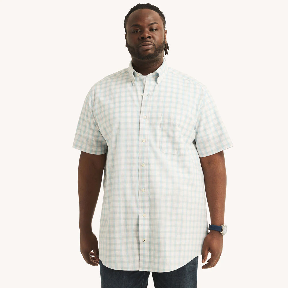 Big & Tall Classic Fit Plaid Short-Sleeve Shirt 1 Big & Tall Classic Fit Plaid Short-Sleeve Shirt