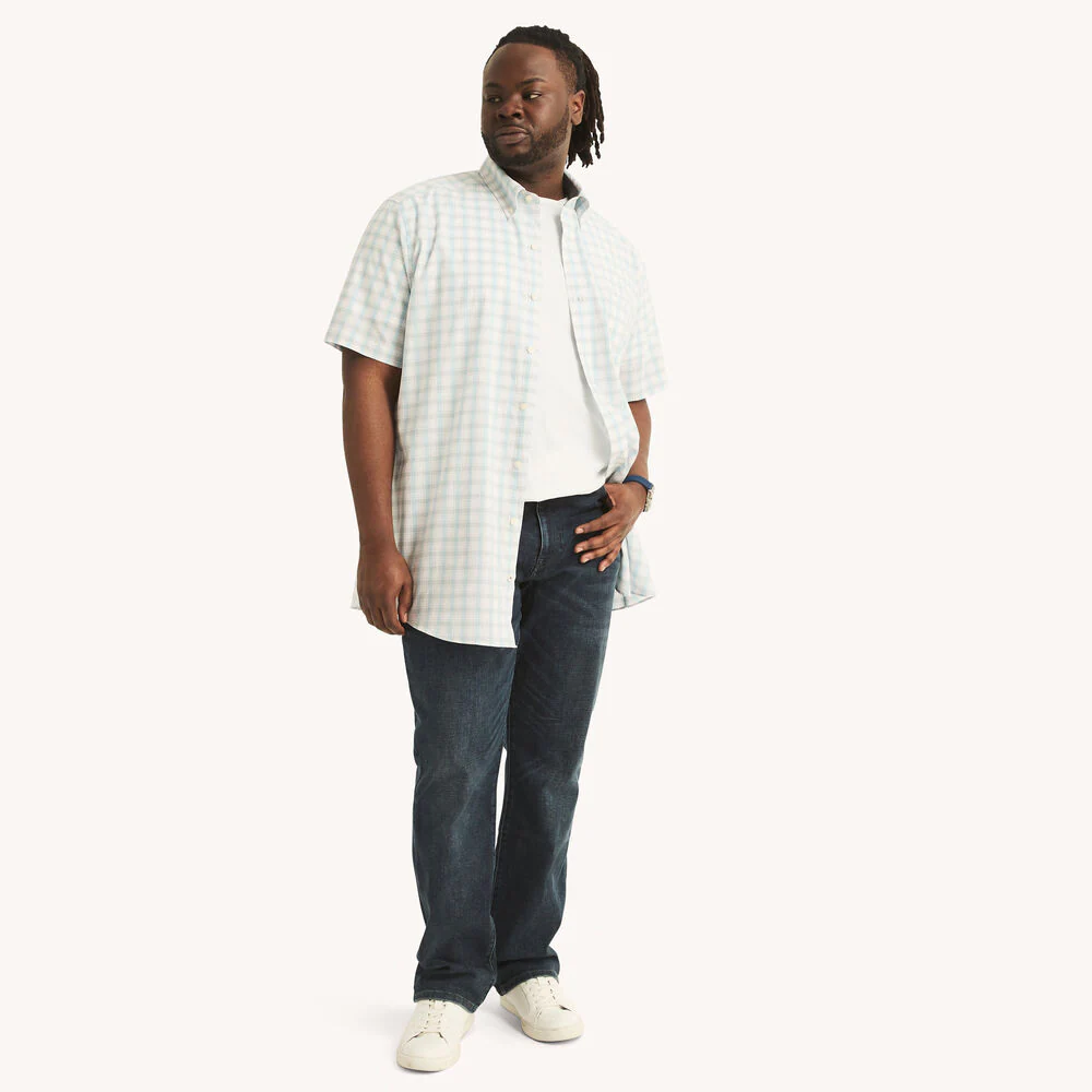 Big & Tall Classic Fit Plaid Short-Sleeve Shirt 3 Big & Tall Classic Fit Plaid Short-Sleeve Shirt