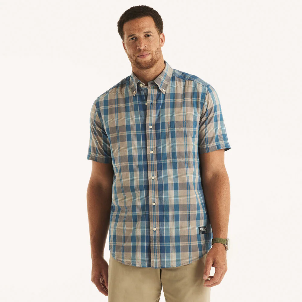 Big & Tall Nautica Jeans Co. Madras Plaid Short-Sleeve Shirt 1 Big & Tall Nautica Jeans Co. Madras Plaid Short-Sleeve Shirt