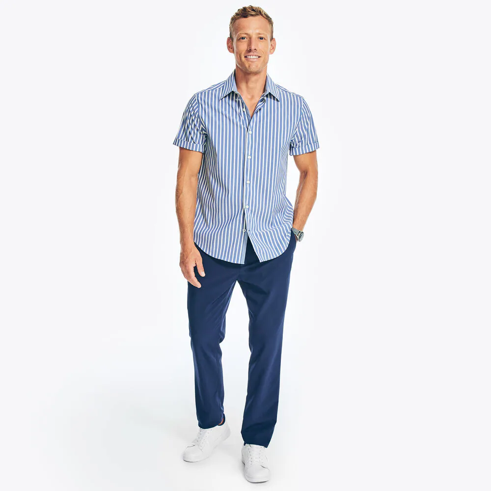NAVTECH TRIM FIT STRIPED SHORT-SLEEVE SHIRT 3 NAVTECH TRIM FIT STRIPED SHORT-SLEEVE SHIRT