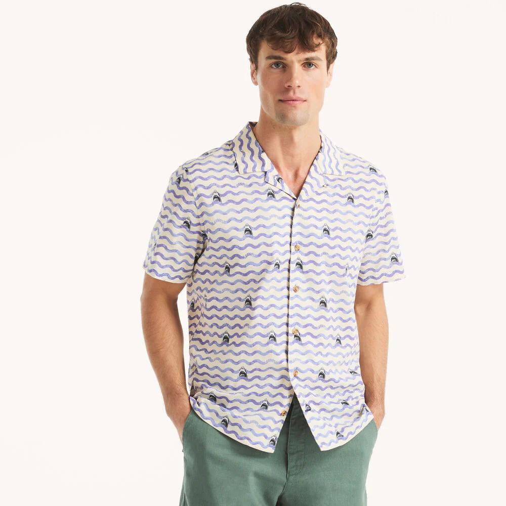 JAWS x Nautica Printed Short-Sleeve Camp Shirt 1 JAWS x Nautica Printed Short-Sleeve Camp Shirt