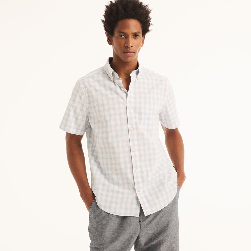 Plaid Poplin Short-Sleeve Shirt 1 Plaid Poplin Short-Sleeve Shirt