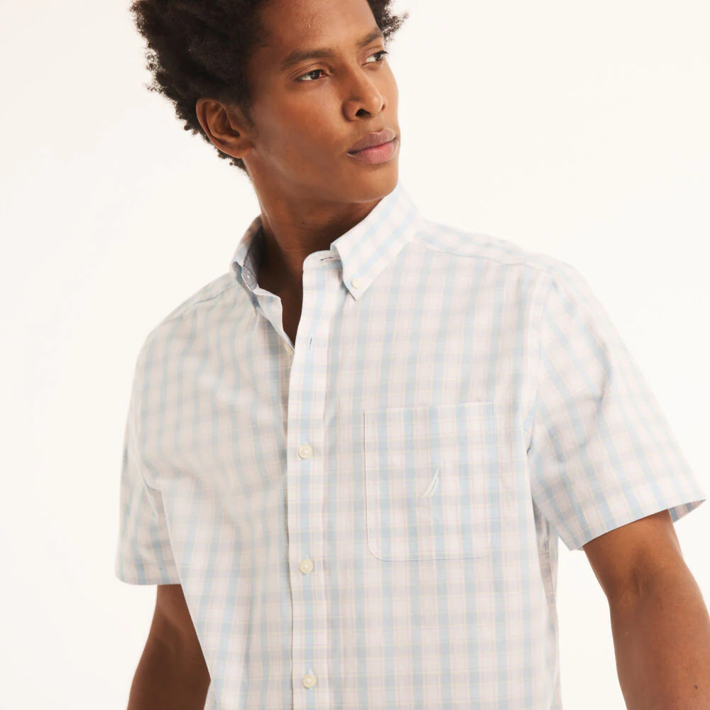 Plaid Poplin Short-Sleeve Shirt 2 Plaid Poplin Short-Sleeve Shirt