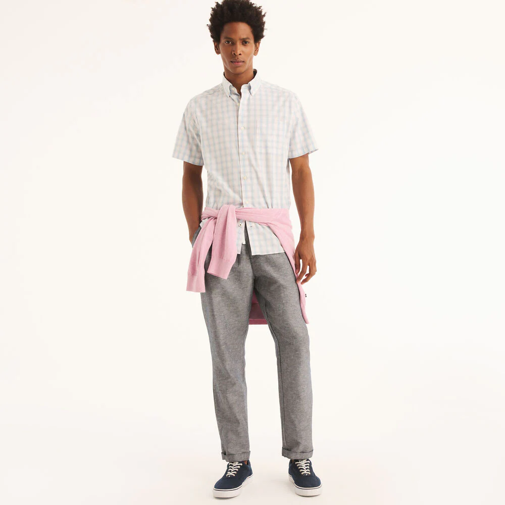 Plaid Poplin Short-Sleeve Shirt 3 Plaid Poplin Short-Sleeve Shirt