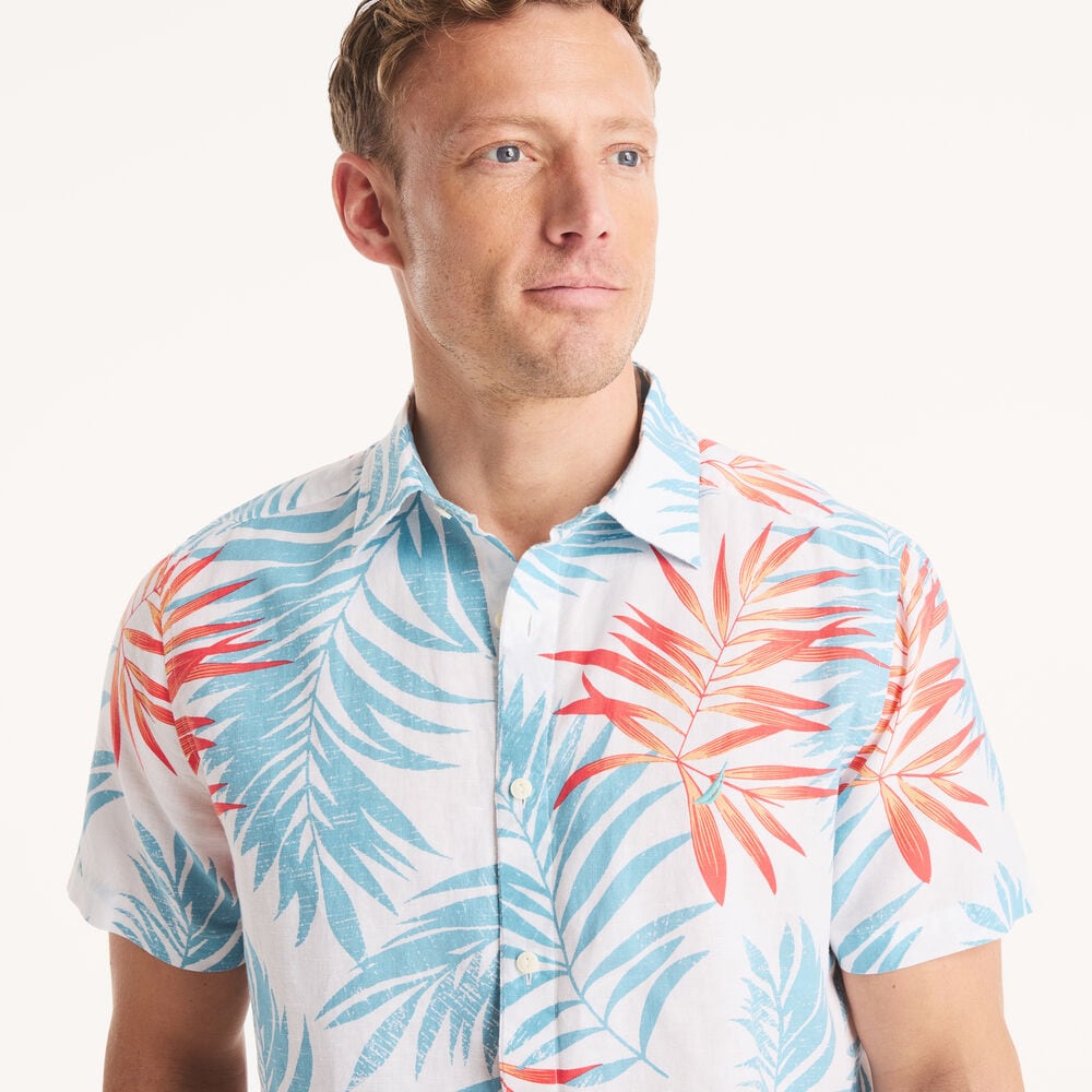 Printed Linen Short-Sleeve Shirt 2 Printed Linen Short-Sleeve Shirt