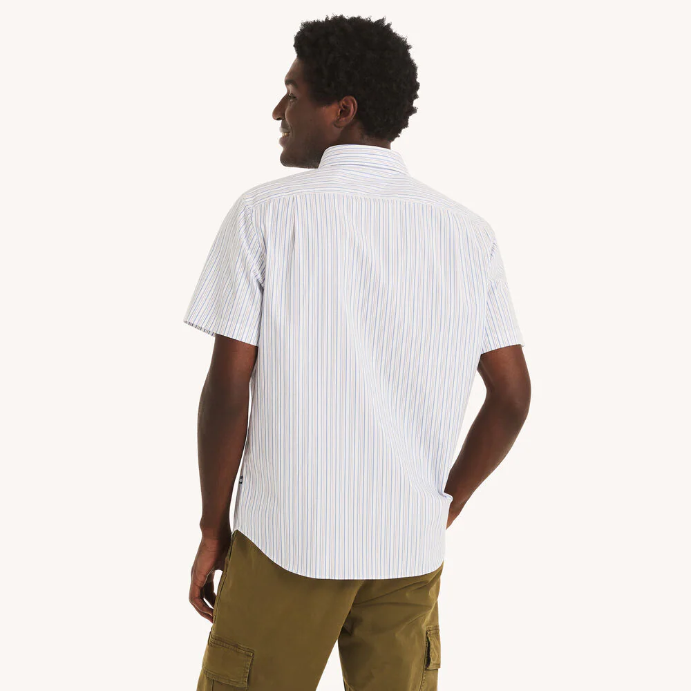 Classic Fit Wrinkle-Resistant Striped Short-Sleeve Shirt 4 Classic Fit Wrinkle-Resistant Striped Short-Sleeve Shirt