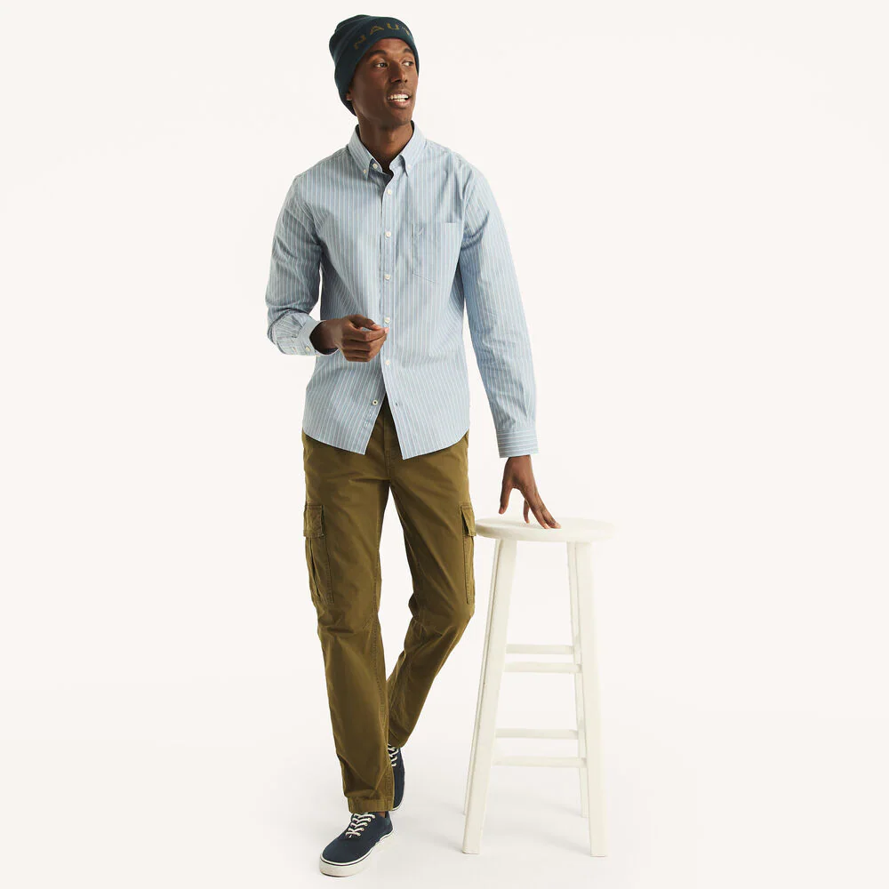 Slim Fit Wrinkle-Resistant Striped Shirt 2 Slim Fit Wrinkle-Resistant Striped Shirt
