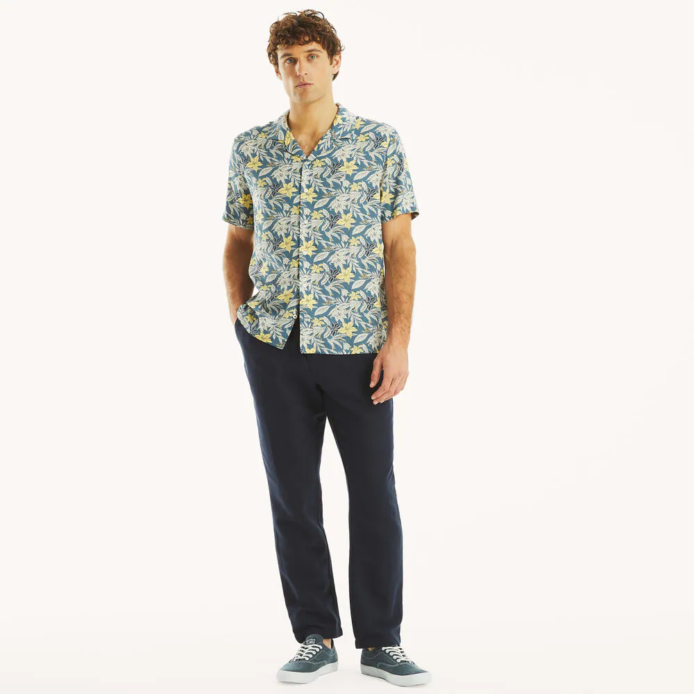 Printed Linen Short-Sleeve Shirt 2 Printed Linen Short-Sleeve Shirt