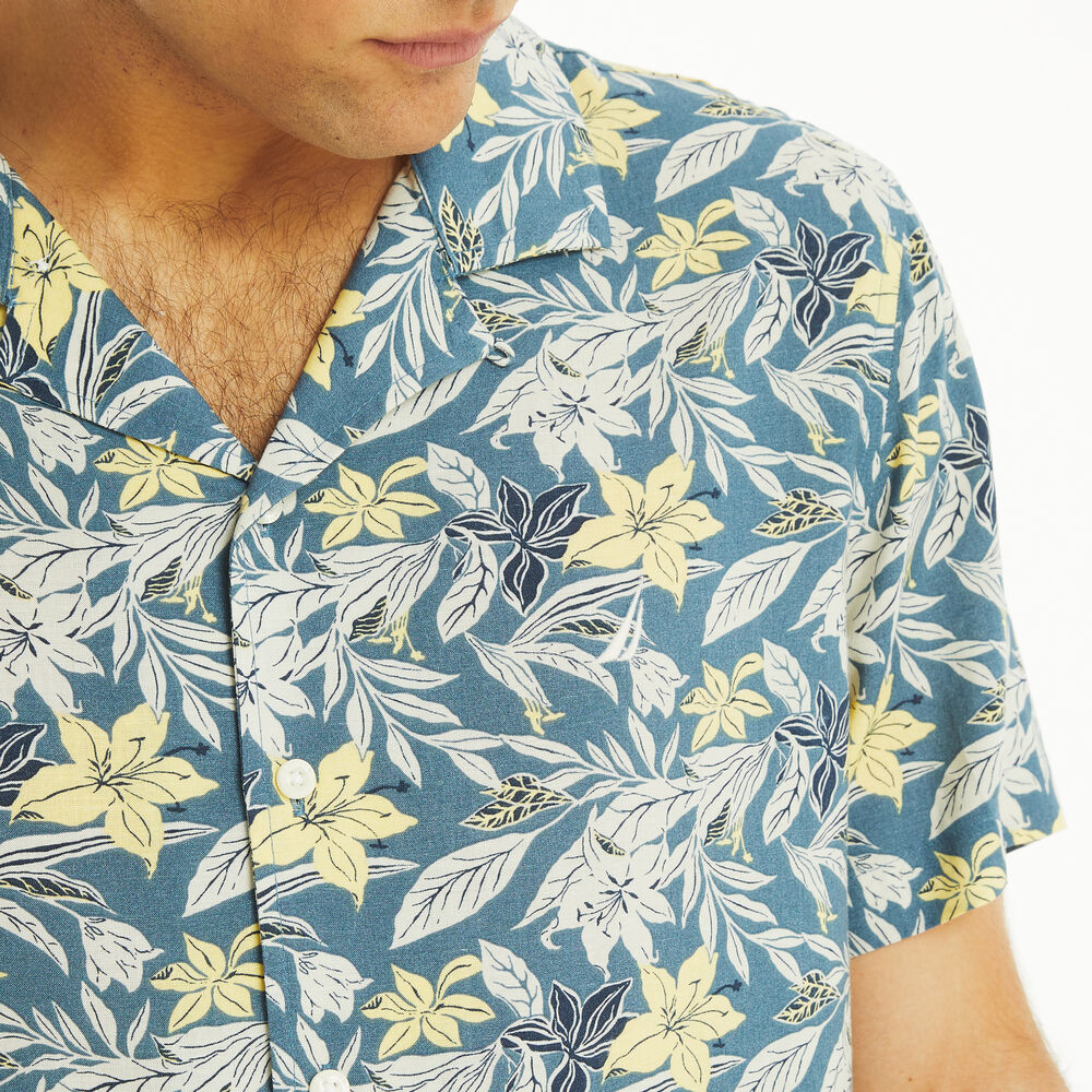 Printed Linen Short-Sleeve Shirt 3 Printed Linen Short-Sleeve Shirt