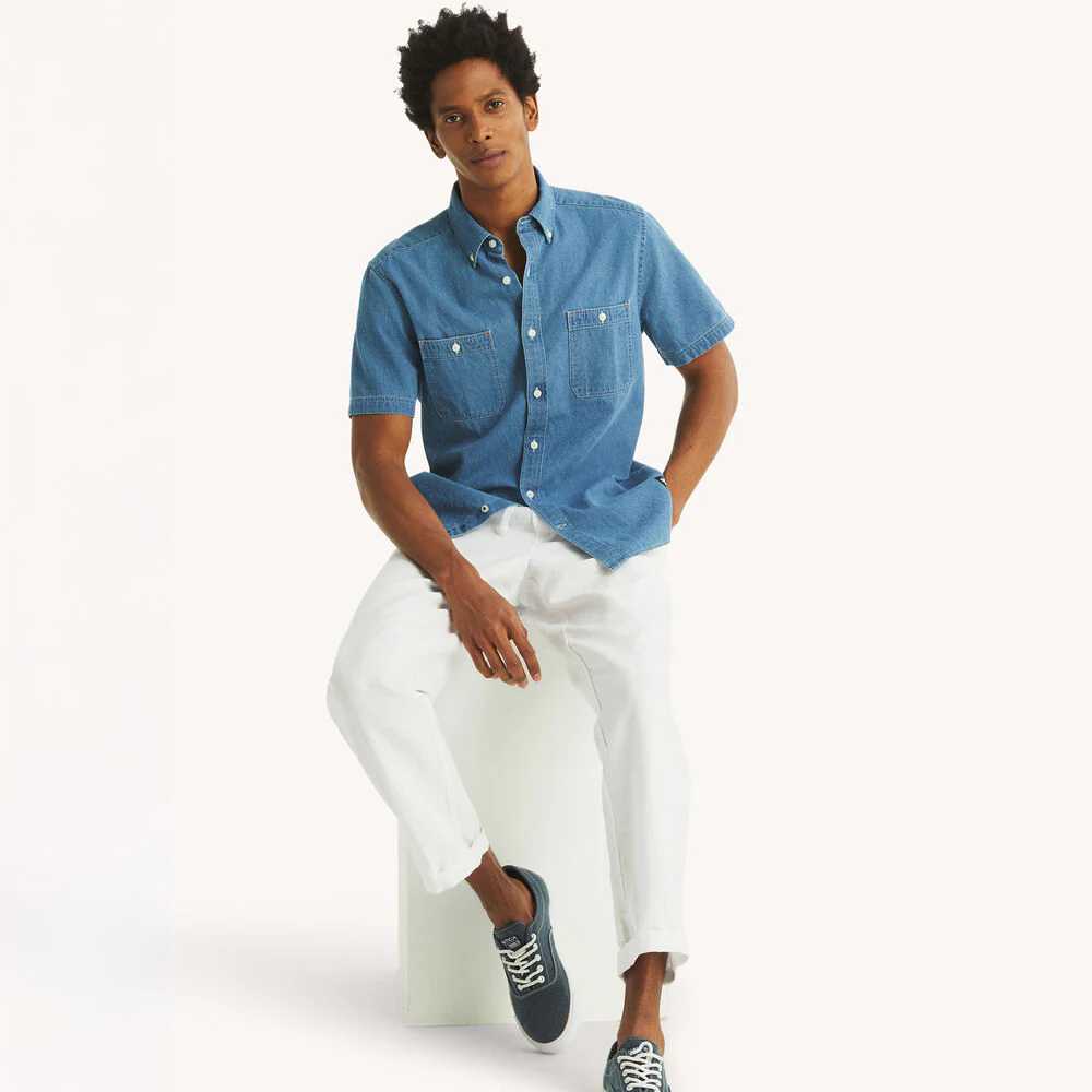 Chambray Short-Sleeve Shirt 2 Chambray Short-Sleeve Shirt