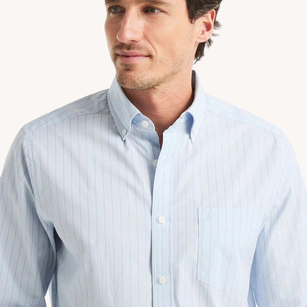 Classic Fit Wrinkle-Resistant Striped Shirt 2 Classic Fit Wrinkle-Resistant Striped Shirt