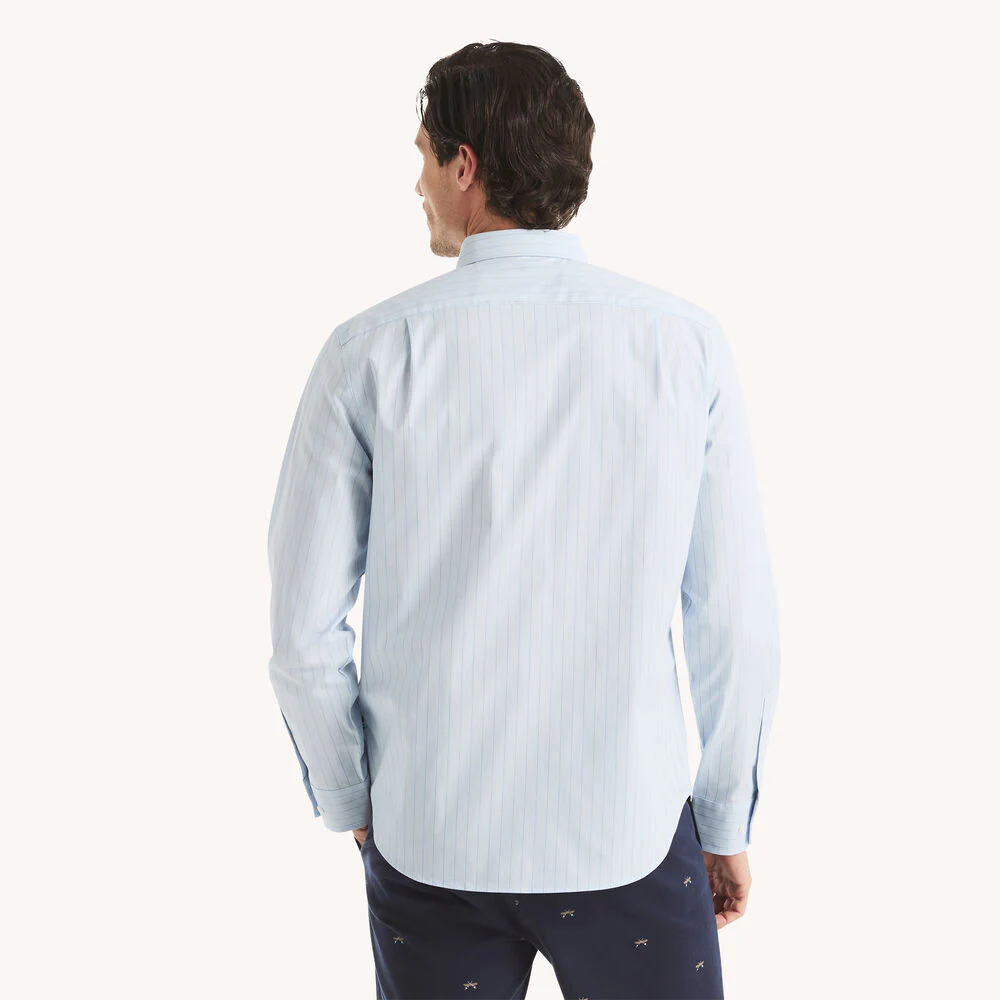 Classic Fit Wrinkle-Resistant Striped Shirt 4 Classic Fit Wrinkle-Resistant Striped Shirt