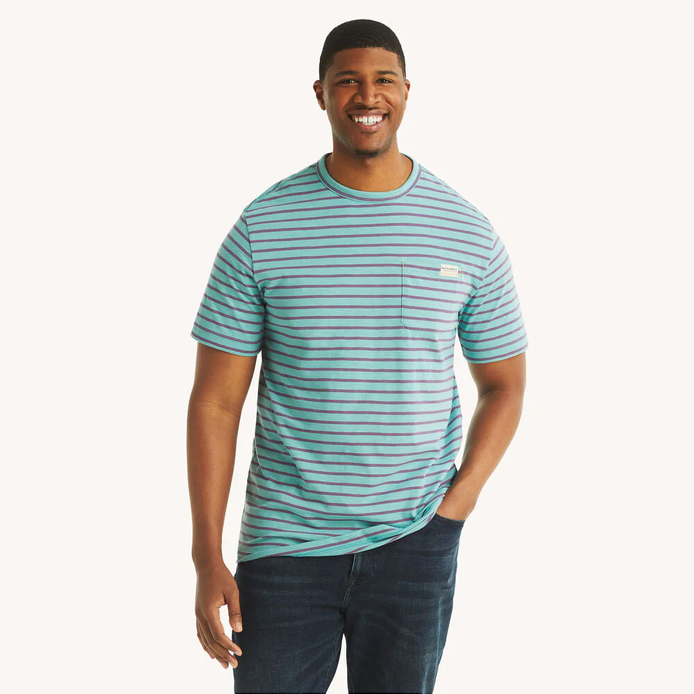 Nautica Jeans Co. Big & Tall Striped Crewneck T-Shirt 1 Nautica Jeans Co. Big & Tall Striped Crewneck T-Shirt