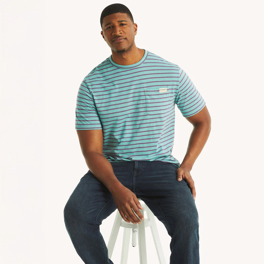 Nautica Jeans Co. Big & Tall Striped Crewneck T-Shirt 3 Nautica Jeans Co. Big & Tall Striped Crewneck T-Shirt