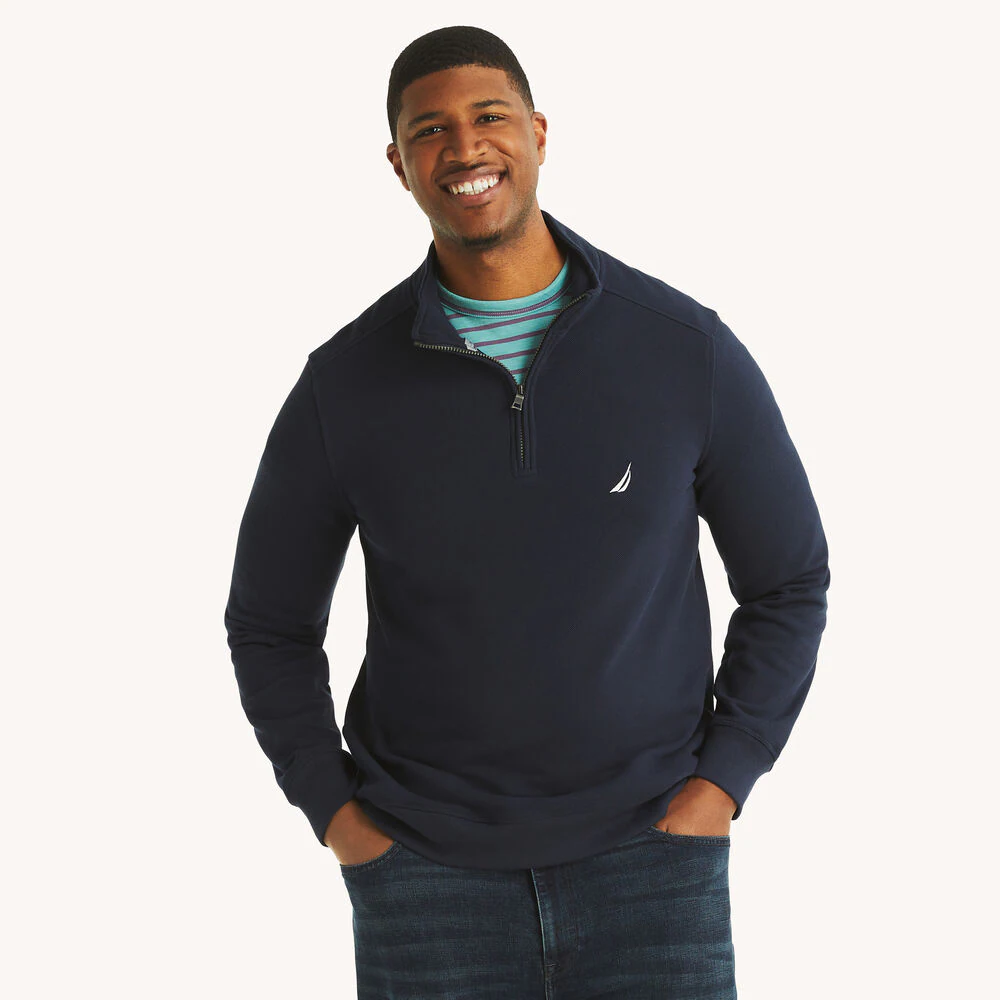 Big & Tall Quarter-Zip Fleece Sweatshirt 1 Big & Tall Quarter-Zip Fleece Sweatshirt